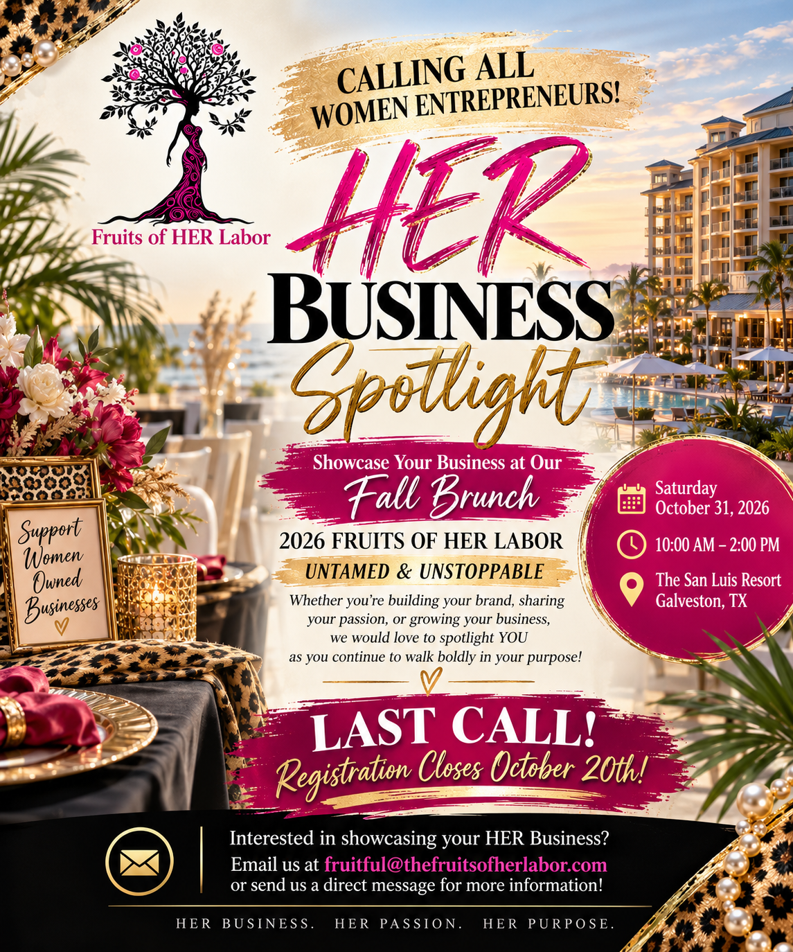 Untamed & Unstoppable HER Fall Brunch: HER Business (Vendor)